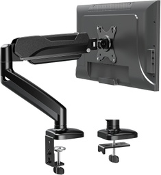 [BM-00010563] MOUNTUP Soporte de escritorio para un solo monitor, soporte de brazo ajustable con resorte de gas para pantalla de 32 pulgadas, soporte para monitores de computadora con base de montaje