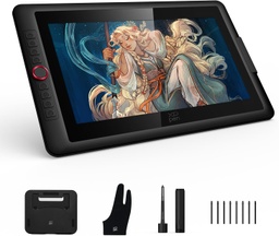 [TDG-00010566] XPPen - Tableta de dibujo mejorada Artist 15.6 Pro V2 con pantalla 16384 Pen Pressure X3 Pro Stylus Graphic Art Tablet con vidrio antideslumbrante totalmente laminado con soporte de inclinación de